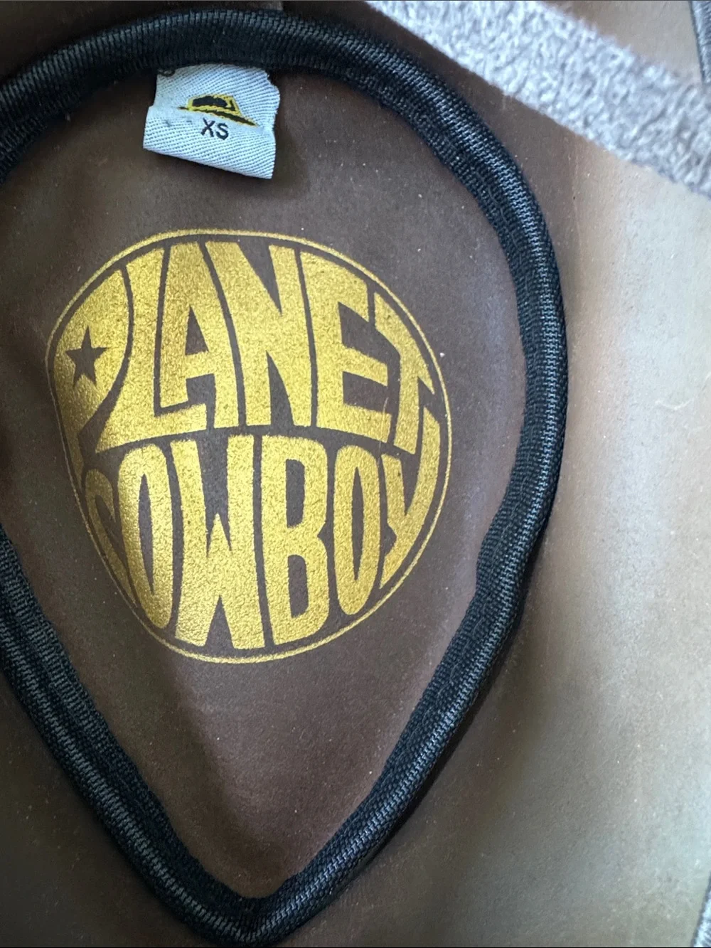 Brown Leather Western cowboy Hat with Feather Accent